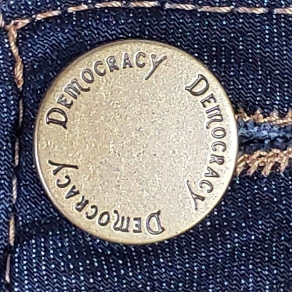 Democracy Jeans AB Solution Women's Size 6 Dark Wash Skinny Leg Mid Rise - Picture 4 of 9